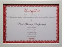 Dr Iwona Szaferska certyfikat